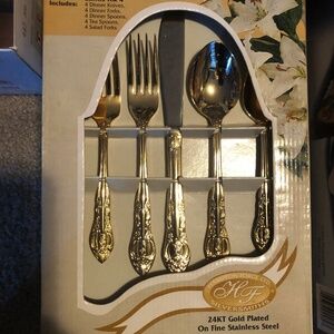 24 kt plated cutlery